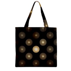 Gray Balls On Black Background Zipper Grocery Tote Bag by Nexatart