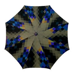 Background Of Blue Gold Brown Tan Purple Diamonds Golf Umbrellas by Nexatart