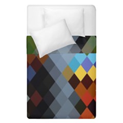 Diamond Abstract Background Background Of Diamonds In Colors Of Orange Yellow Green Blue And More Duvet Cover Double Side (single Size) by Nexatart