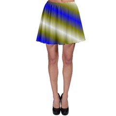 Color Diagonal Gradient Stripes Skater Skirt by Nexatart