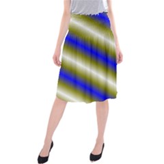 Color Diagonal Gradient Stripes Midi Beach Skirt