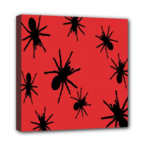 Illustration With Spiders Mini Canvas 8  X 8  by Nexatart