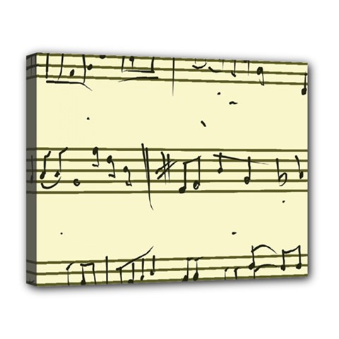 Music Notes On A Color Background Canvas 14  X 11  by Nexatart