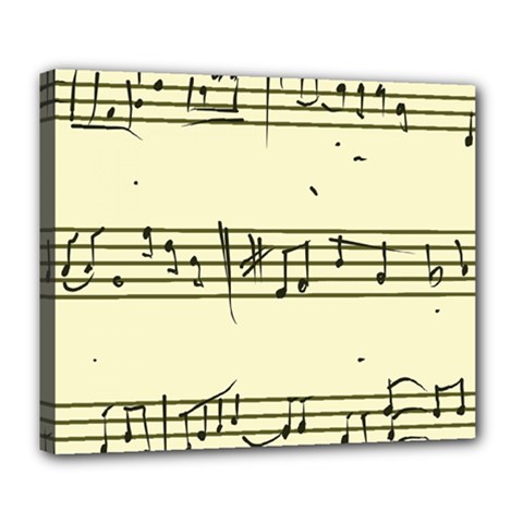 Music Notes On A Color Background Deluxe Canvas 24  X 20   by Nexatart