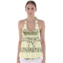 Music Notes On A Color Background Babydoll Tankini Top View1