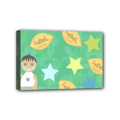 Football Kids Children Pattern Mini Canvas 6  X 4  by Nexatart