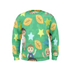 Football Kids Children Pattern Kids  Sweatshirt by Nexatart