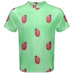 Pretty Background With A Ladybird Image Men s Cotton Tee by Nexatart