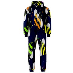 Bees Cartoon Bee Pattern Hooded Jumpsuit (men)  by Nexatart