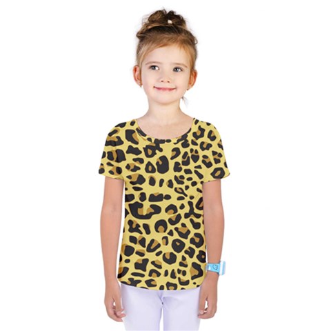 A Jaguar Fur Pattern Kids  One Piece Tee by Nexatart