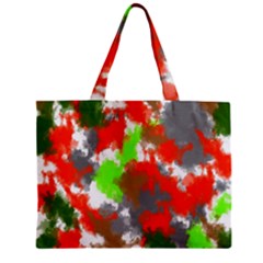 Abstract Watercolor Background Wallpaper Of Splashes  Red Hues Zipper Mini Tote Bag by Nexatart