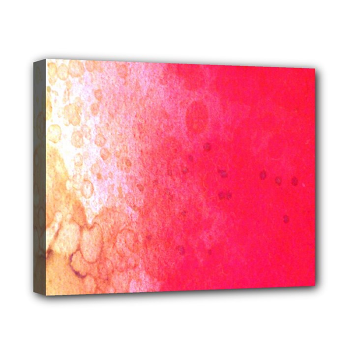 Abstract Red And Gold Ink Blot Gradient Canvas 10  x 8 