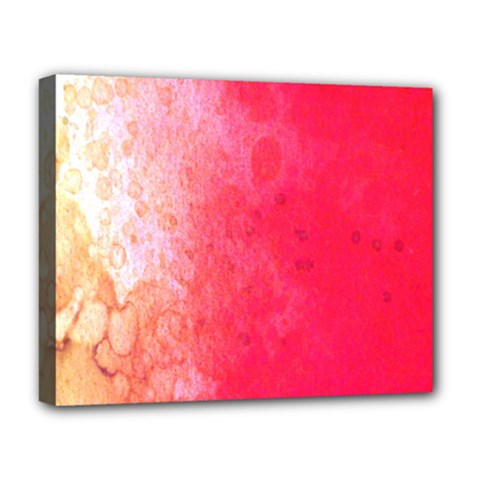 Abstract Red And Gold Ink Blot Gradient Deluxe Canvas 20  x 16  