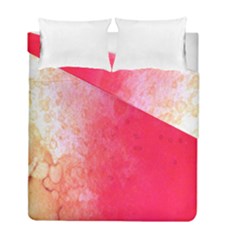 Abstract Red And Gold Ink Blot Gradient Duvet Cover Double Side (Full/ Double Size)