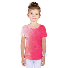 Abstract Red And Gold Ink Blot Gradient Kids  One Piece Tee