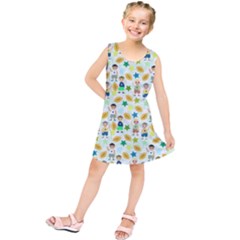 Football Kids Children Pattern Kids  Tunic Dress by Nexatart