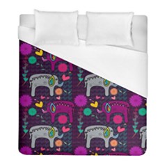 Love Colorful Elephants Background Duvet Cover (full/ Double Size)