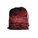 Red Fractal Valley In 3d Glass Frame Drawstring Pouches (Large)  View1