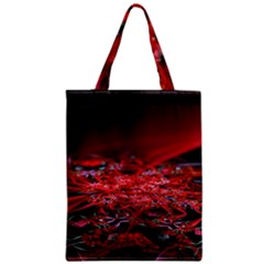 Red Fractal Valley In 3d Glass Frame Zipper Classic Tote Bag by Nexatart