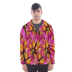 Floral Pattern Background Seamless Hooded Wind Breaker (men) by Nexatart