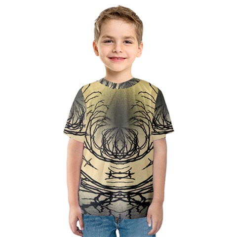 Atmospheric Black Branches Abstract Kids  Sport Mesh Tee by Nexatart
