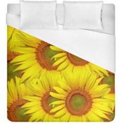 Sunflowers Background Wallpaper Pattern Duvet Cover (king Size)