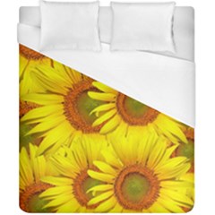 Sunflowers Background Wallpaper Pattern Duvet Cover (california King Size) by Nexatart