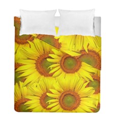 Sunflowers Background Wallpaper Pattern Duvet Cover Double Side (full/ Double Size) by Nexatart