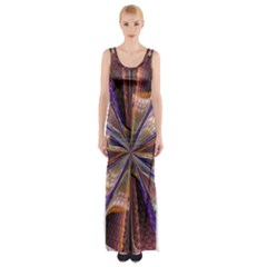 Background Image With Wheel Of Fortune Maxi Thigh Split Dress by Nexatart