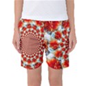 Stylish Background With Flowers Women s Basketball Shorts View1