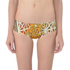 Abstract Starburst Background Wallpaper Of Metal Starburst Decoration With Orange And Yellow Back Classic Bikini Bottoms by Nexatart