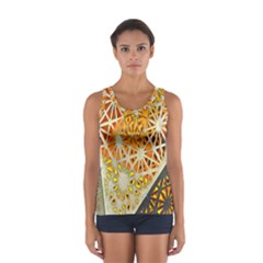 Abstract Starburst Background Wallpaper Of Metal Starburst Decoration With Orange And Yellow Back Women s Sport Tank Top  by Nexatart