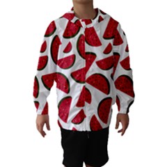 Fruit Watermelon Seamless Pattern Hooded Wind Breaker (kids)