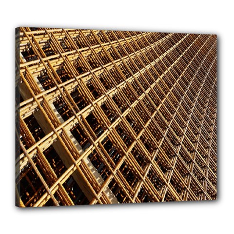 Construction Site Rusty Frames Making A Construction Site Abstract Canvas 24  X 20  by Nexatart