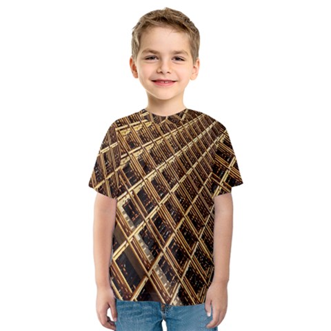 Construction Site Rusty Frames Making A Construction Site Abstract Kids  Sport Mesh Tee by Nexatart
