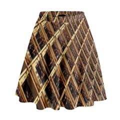 Construction Site Rusty Frames Making A Construction Site Abstract High Waist Skirt by Nexatart