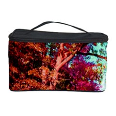 Abstract Fall Trees Saturated With Orange Pink And Turquoise Cosmetic Storage Case