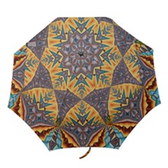 Kaleidoscopic Pattern Colorful Kaleidoscopic Pattern With Fabric Texture Folding Umbrellas