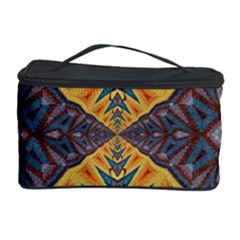 Kaleidoscopic Pattern Colorful Kaleidoscopic Pattern With Fabric Texture Cosmetic Storage Case by Nexatart