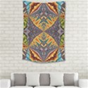 Kaleidoscopic Pattern Colorful Kaleidoscopic Pattern With Fabric Texture Small Tapestry View2