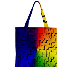 A Creative Colorful Background Zipper Grocery Tote Bag by Nexatart