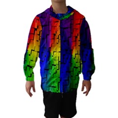 A Creative Colorful Background Hooded Wind Breaker (kids) by Nexatart