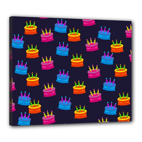 A Tilable Birthday Cake Party Background Canvas 24  X 20 