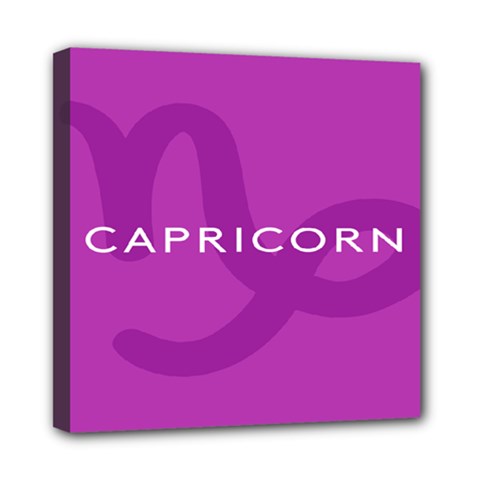 Zodiac Capricorn Purple Mini Canvas 8  X 8  by Mariart