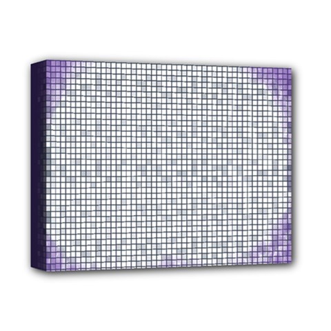 Purple Square Frame With Mosaic Pattern Deluxe Canvas 14  X 11  by Nexatart