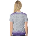 Purple Square Frame With Mosaic Pattern Women s V-Neck Sport Mesh Tee View2