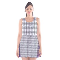 Purple Square Frame With Mosaic Pattern Scoop Neck Skater Dress by Nexatart