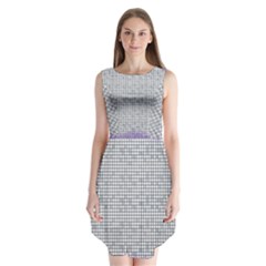 Purple Square Frame With Mosaic Pattern Sleeveless Chiffon Dress   by Nexatart