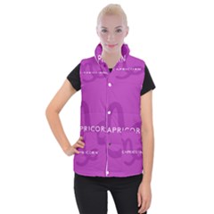 Zodiac Capricorn Purple Women s Button Up Puffer Vest