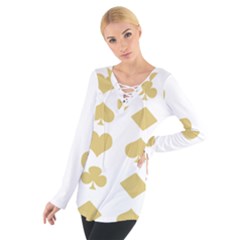 Card Symbols Women s Tie Up Tee